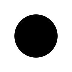 Aufkleber - A simple depiction of a solid black circle against a plain white background with a clean and minimalist design