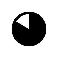 Poster - Black circle with a white wedge shape in the upper left quadrant creating a simple graphic element look