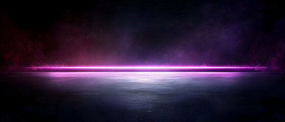 Poster - Dark Background With Purple Neon Line