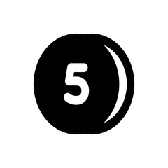 Poster - Number one inside a circle overlapping another circle with black outline on a white background design