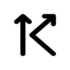 Poster - Illustration of two black arrows pointing in different directions on a white background display image