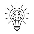 © Jaker - Brain Inside Lightbulb Vector Concept of Smart Thinking