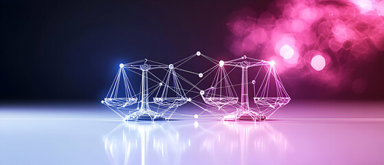 Poster - Abstract Glowing Geometric Shapes