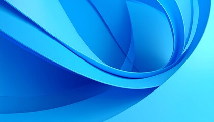 Poster - A smooth, abstract design featuring flowing blue curves and gradients, creating a modern and dynamic visual effect