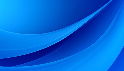 Poster - Smooth, flowing blue waves create a calming and modern abstract background, perfect for digital designs and artistic projects