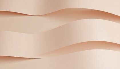 Poster - Soft, flowing waves of beige paper create a minimalist and elegant backdrop, evoking a sense of calm and simplicity