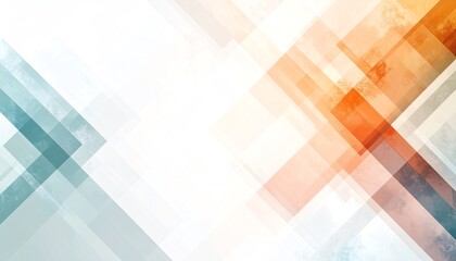 Poster - Abstract geometric design featuring overlapping shapes in soft colors, creating a modern and artistic visual effect
