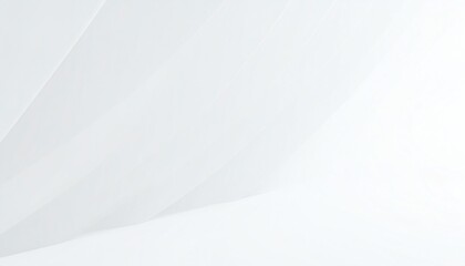 Poster - A minimalist white background with soft, flowing curves creates a serene and modern aesthetic