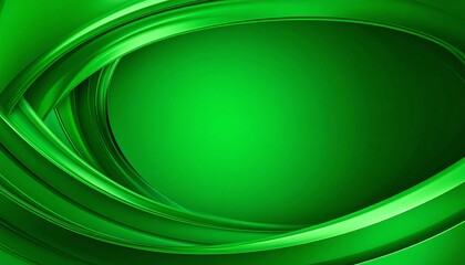 Poster - A vibrant green abstract design with smooth curves and layers creating a dynamic and modern look