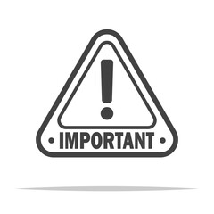 Wall Mural - important notice exclamation sign outline icon transparent vector isolated