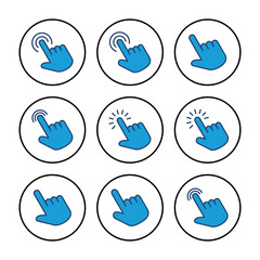 Aufkleber - Hand cursor icon. cursor icon vector. hand cursor icon click