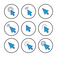 Aufkleber - Click icon vector. pointer arrow icon. cursor icon vector