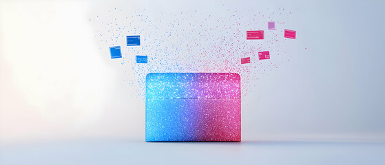 Poster - abstract gift box explosion