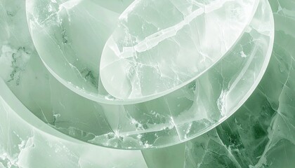 Poster - Elegant green marble patterns close-up view abstract texture calm environment contemporary design concept