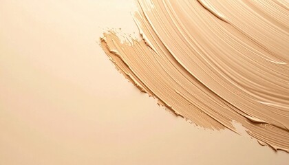 Poster - Artistic application of beige paint on canvas studio setup visual art creative environment close-up perspective