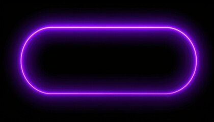 Poster - Illuminated neon rectangle dark background graphic design abstract centered perspective modern aesthetic