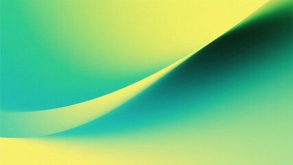 Aufkleber - Abstract gradient background with flowing curves in vibrant shades of green and yellow