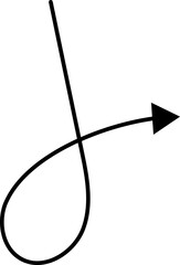 Poster - Hand drawn arrows. Hand drawn freehand different curved lines, swirls arrows. Curved arrow line. Doodle, sketch style.