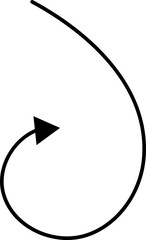 Poster - Hand drawn arrows. Hand drawn freehand different curved lines, swirls arrows. Curved arrow line. Doodle, sketch style.