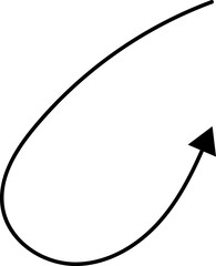 Poster - Hand drawn arrows. Hand drawn freehand different curved lines, swirls arrows. Curved arrow line. Doodle, sketch style.