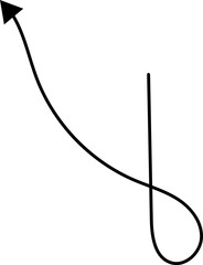 Poster - Hand drawn arrows. Hand drawn freehand different curved lines, swirls arrows. Curved arrow line. Doodle, sketch style.