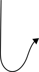 Poster - Hand drawn arrows. Hand drawn freehand different curved lines, swirls arrows. Curved arrow line. Doodle, sketch style.