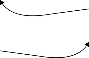 Poster - Hand drawn arrows. Hand drawn freehand different curved lines, swirls arrows. Curved arrow line. Doodle, sketch style.