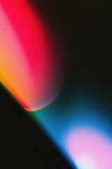Wall Mural - vibrant abstract light spectrum with red and blue gradient on black background