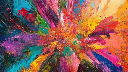 Poster - Vibrant rays of festival lights bursting in all directions, creating a celebration of colors.