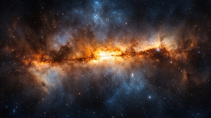 Poster - Stunning rays of light bursting from the center of a galaxy, showcasing the vastness of space