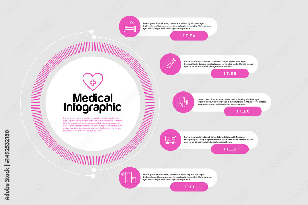 infographic medical diagram, healthcare graph, hospital presentation ...