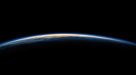 earth's horizon in the vastness of space