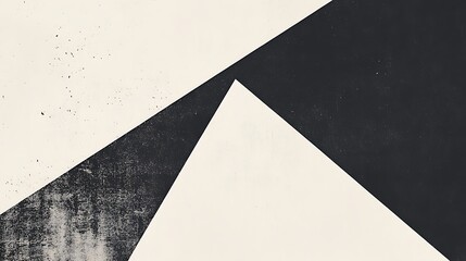 Aufkleber - Abstract black and white geometric composition studies contrast and form with sharp shapes for modern art minimalistic design visual concept.