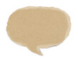 © POSMGUYS - Brown paper bubble. Blank brown cut out cardboard paper speech bubble. Png transparency