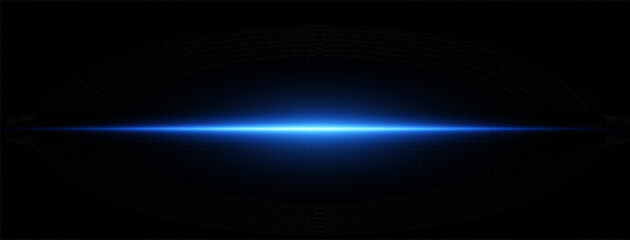 Wall Mural - abstract blue light background with glowing neon rays, quick laser motion streaks, colorful splash e