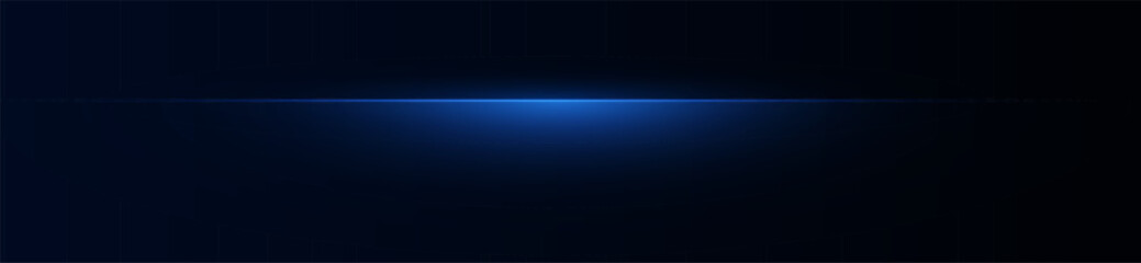Wall Mural - laser lines of light. horizontal neon light. neon blue horizontal speed lines. glowing stripes. lase