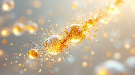Leinwandbilder - Elegant 3D rendering of a vitamin E molecule, showcasing its structure and detail, ideal for educational and health-related visuals.