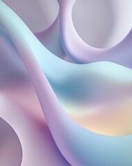 Aufkleber - abstract pastel-colored art, featuring fluid shapes and soft gradients that create a sense of flow and tranquility. The artwork invites viewers to get lost in its dreamy depths