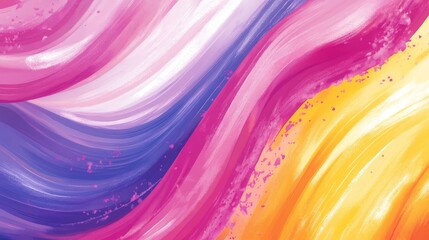 Poster - A vibrant and abstract swirl of pink. purple. and orange hues. creating a mesmerizing fluid texture. suitable for backgrounds in creative projects or digital art