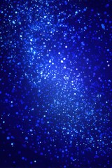Canvas Print - abstract bokeh lights background in blue tones with sparkling effect and blurred motion for festive 