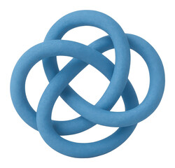 Poster - Abstract Blue Intertwined Knots on Transparent Background