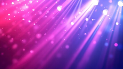 Aufkleber - Abstract pink and blue light rays background with bokeh effect.