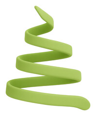 Poster - Abstract Green Spiral Christmas Tree Design Element