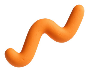 Poster - Abstract Orange Clay Shape on Transparent Background