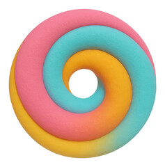 Poster - Abstract Spiral Design with Pastel Colors and Soft Texture