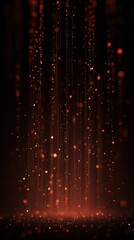 Canvas Print - abstract red bokeh lights falling on dark background studio shot visual effect graphic design elemen