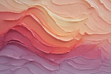 Canvas Print - abstract paint strokes in sunset gradient colors close up macro texture background artistic design e