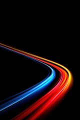 Canvas Print - abstract light streaks on black background dynamic perspective modern design concept motion blur eff