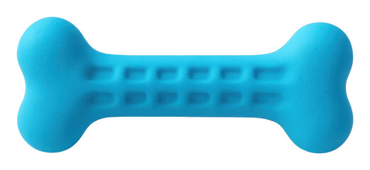 Poster - Light Blue Dog Bone Toy on Transparent Background
