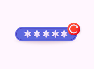 Poster - Password reset illustration. Update personal data concept. Getting a new username and password for an account. 3D Web Vector Illustrations.
